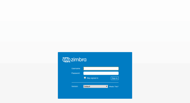 Zimbra web client sign in com